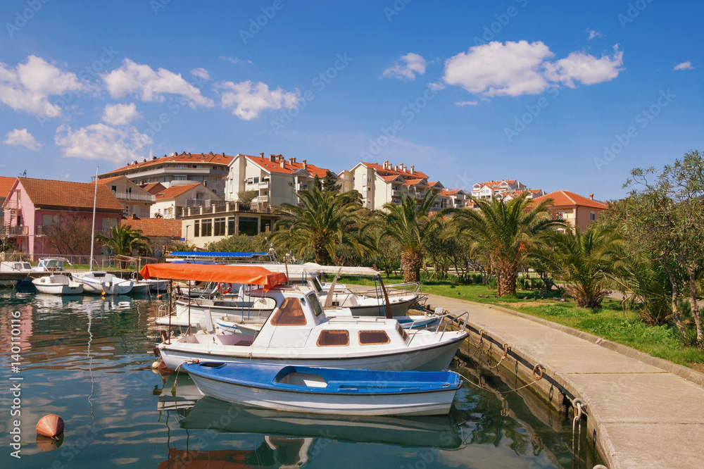 View of Marina Kalimanj in Tivat city, Montenegro
