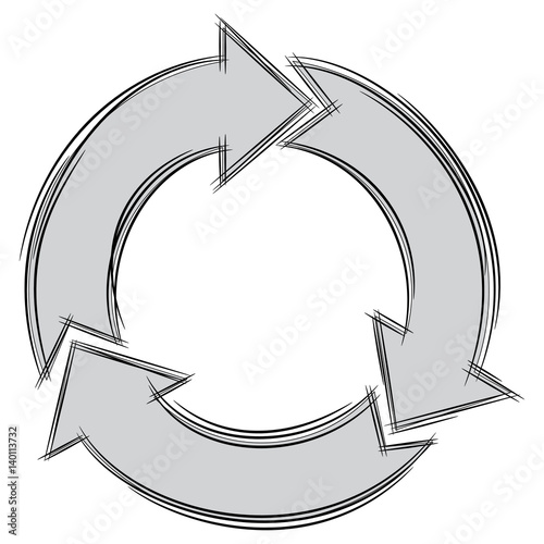 Doodle of Three Circular Arrows