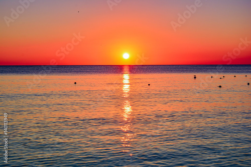 sea panoramic view of the Dominican Republic in the Caribbean with white beaches and palm trees