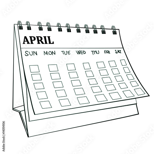 Illustration of Isolated Cartoon Calender.