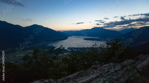 Time lapse. Lago Maggiore, Locarno - Ascona. Ticino, Switzerland