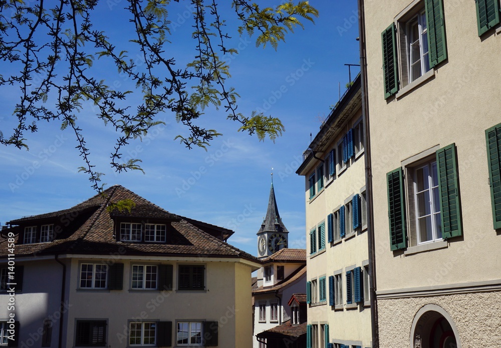 Naklejka premium Zürich im Frühling, Schweiz