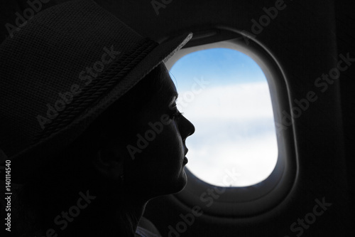 women in the plane