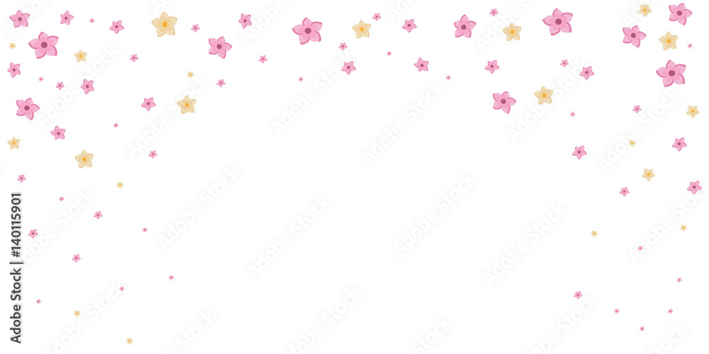 Spring banner. Background with sacura. Vector illustration.