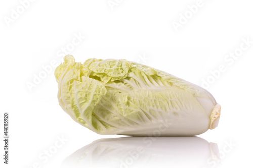 Fresh Chinese cabbage. Studio shot isolated on white