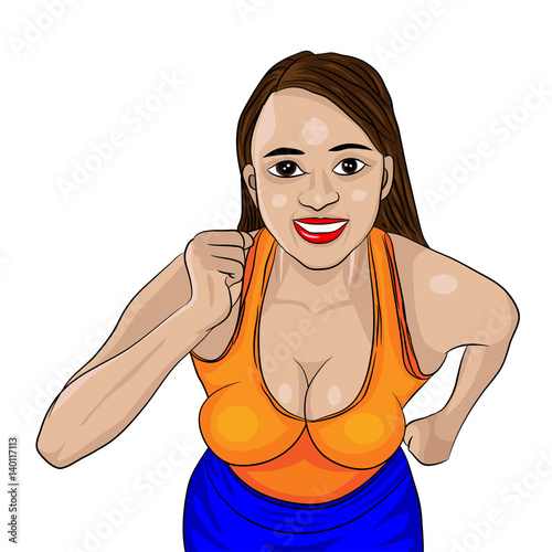 Pretty Smiling Sporty Woman Running