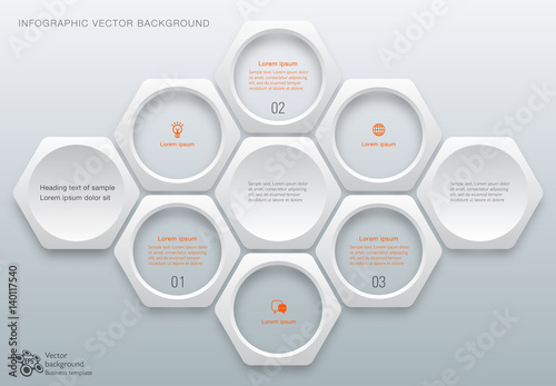Infographics Vector Background #Honeycomb Structure