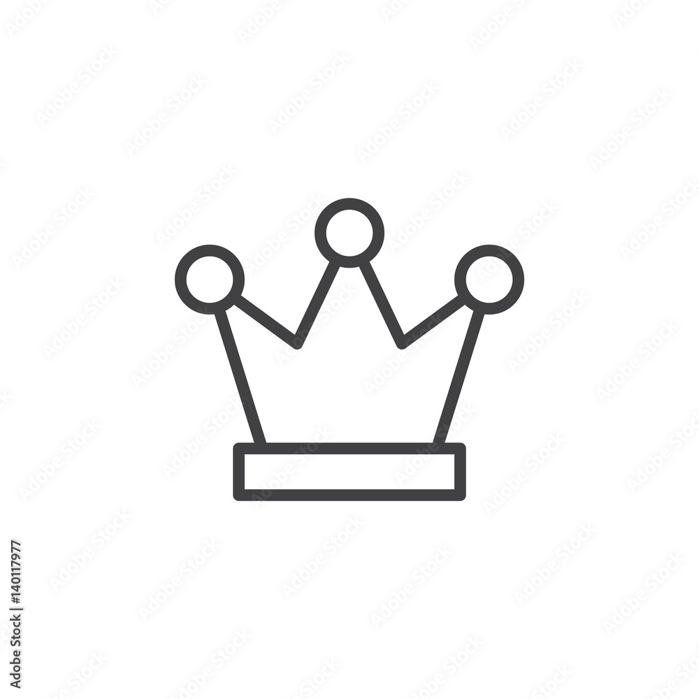 Royal crown line icon, outline vector sign, linear style pictogram isolated on white. King symbol, logo illustration. Editable stroke. Pixel perfect Royal crown line icon, outline vector sign, linear style pictogram isolated on white. King symbol, logo illustration. Editable stroke. Pixel perfect