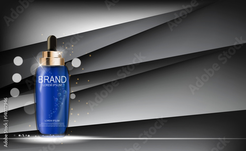 Oil Essence Hydrating Concentrate Bottle Template for Ads or Mag