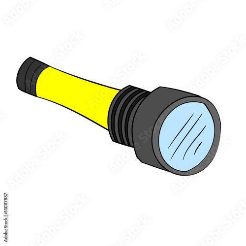 Isolated Cartoon Torch Light