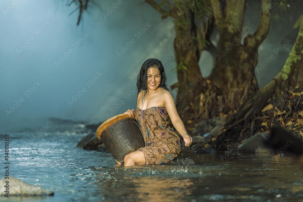 Fototapeta premium Woman and Children