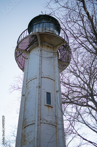 close lighthouse tower