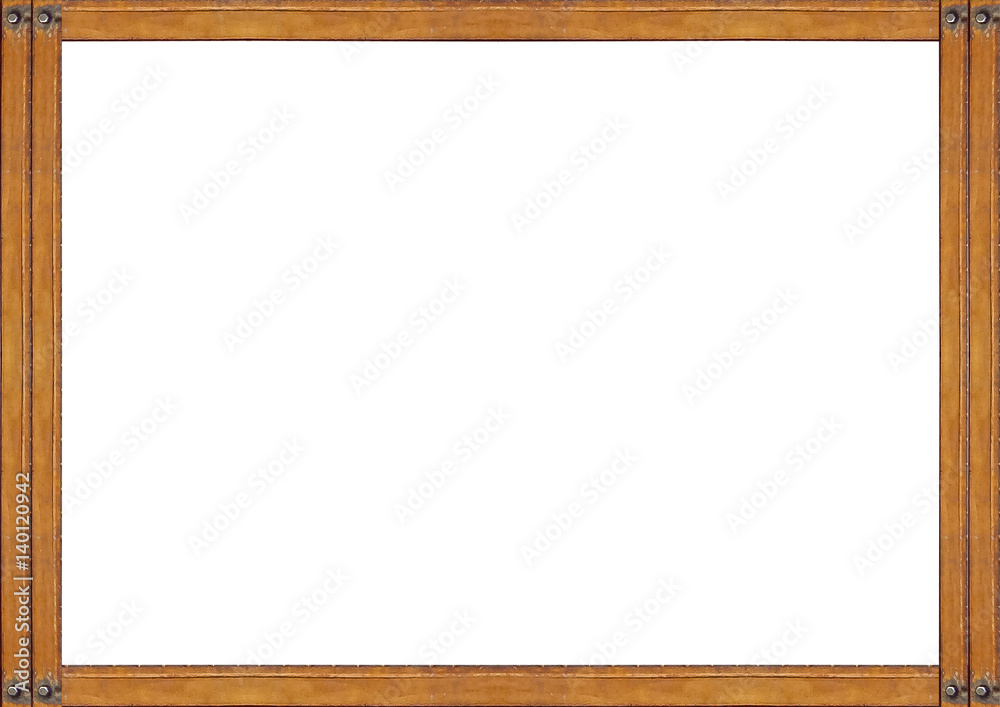 White Frame with Wooden Borders