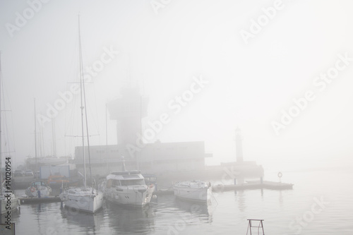 foggy dock