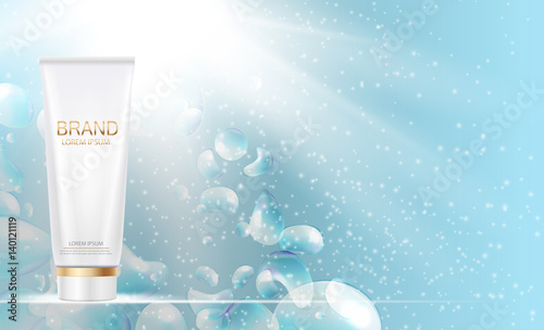Design Cosmetics Product  Template for Ads or Magazine Backgroun