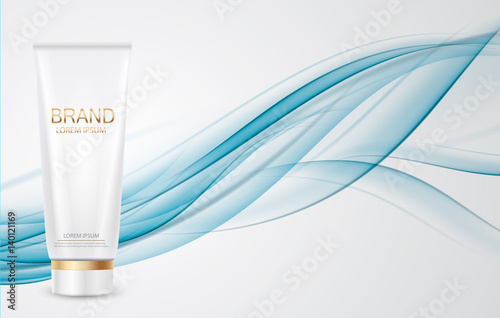 Design Cosmetics Product  Template for Ads or Magazine Backgroun