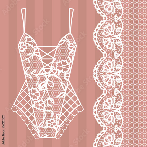 Body. Lingerie. Lacy beautiful body