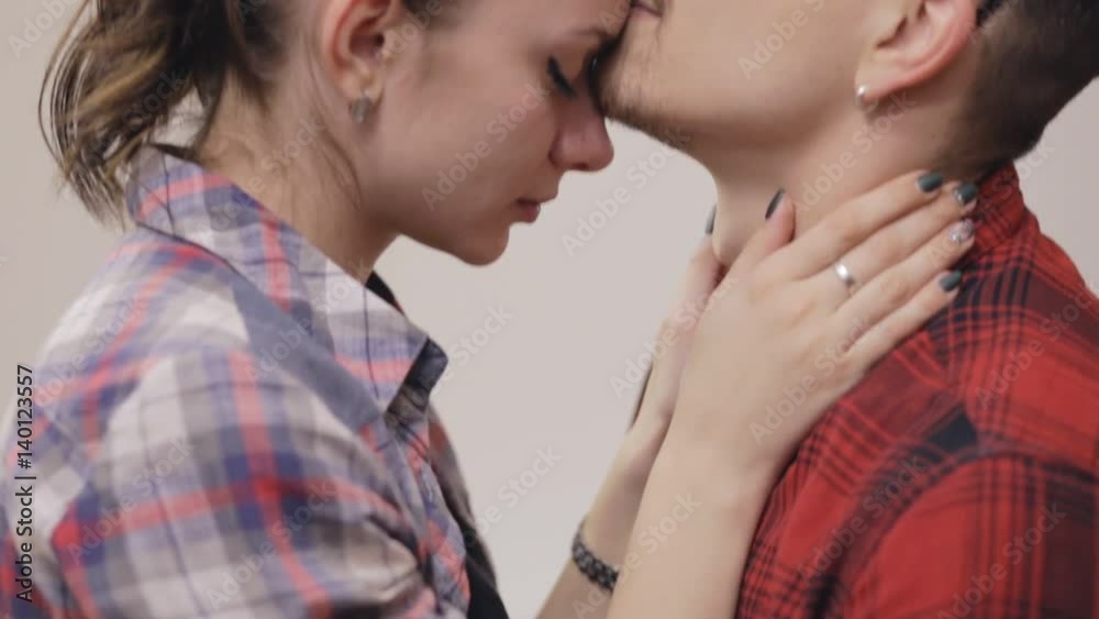 Heterosexual couple in studio Heterosexual couple in studio