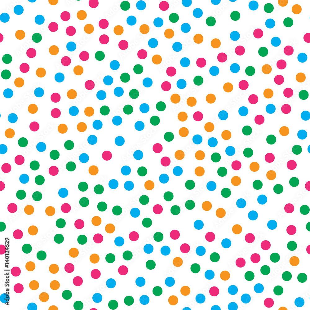 Colorful circle seamless pattern on white background Colorful circle seamless pattern on white background