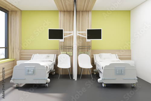 Ward with two beds, yellow © ImageFlow