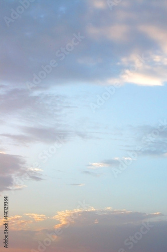 Fototapeta Naklejka Na Ścianę i Meble -  White clouds on the blue sky background photo