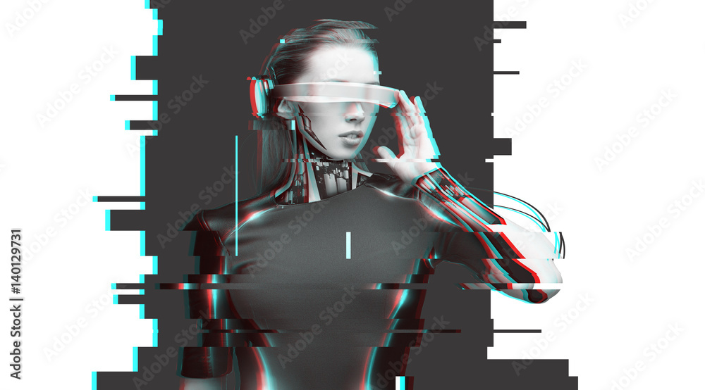 © Syda Productions - woman cyborg with futuristic glasses and sensors