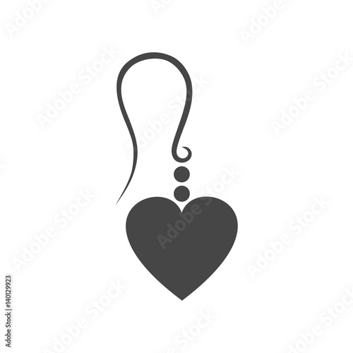 Earrings isolated vector icon - Illustration