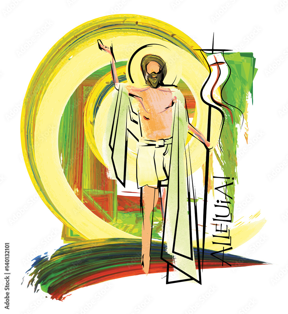 Jesus Christ the risen Lord, Easter resurrection abstract artistic ...