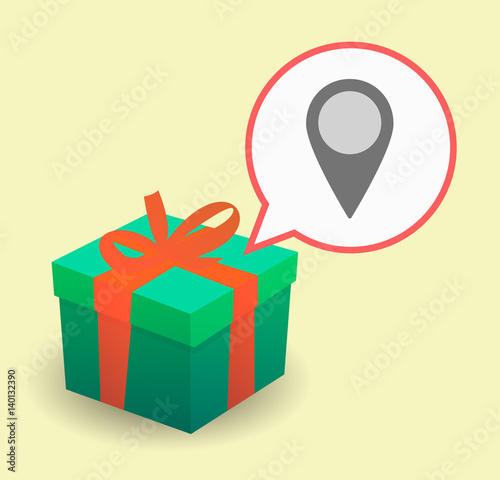 Present with a map mark