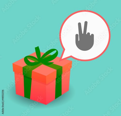 Present with a victory hand