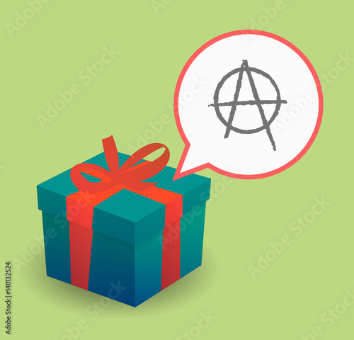 Present with an anarchy sign