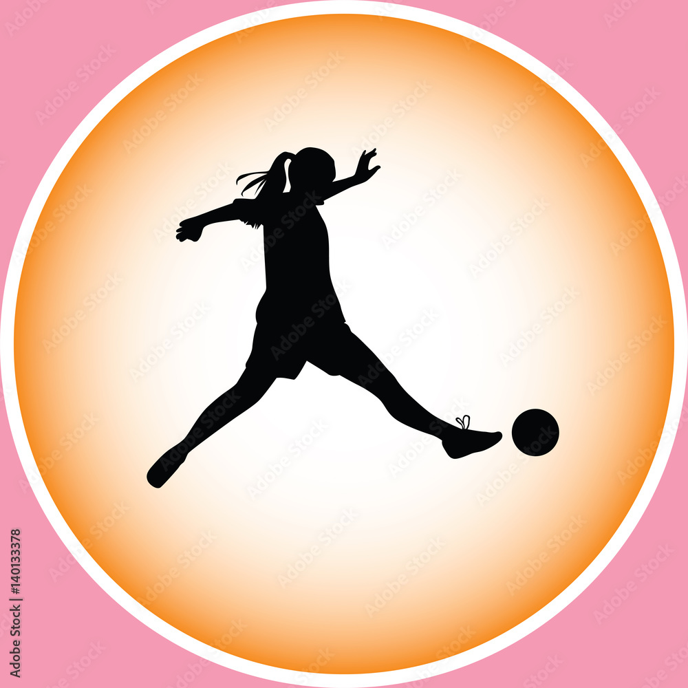 woman play soccer