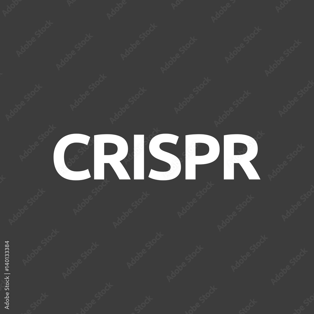 Isolated vector illustration of  the clustered regularly interspaced short palindromic repeats acromym CRISPR