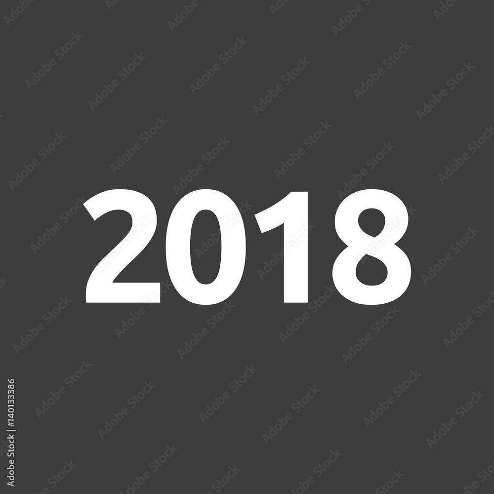 Isolated vector illustration of the number 2018 Isolated vector illustration of the number 2018