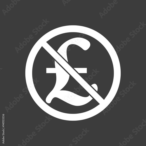 Isolated vector illustration of  a pound sign  in a not allowed signal