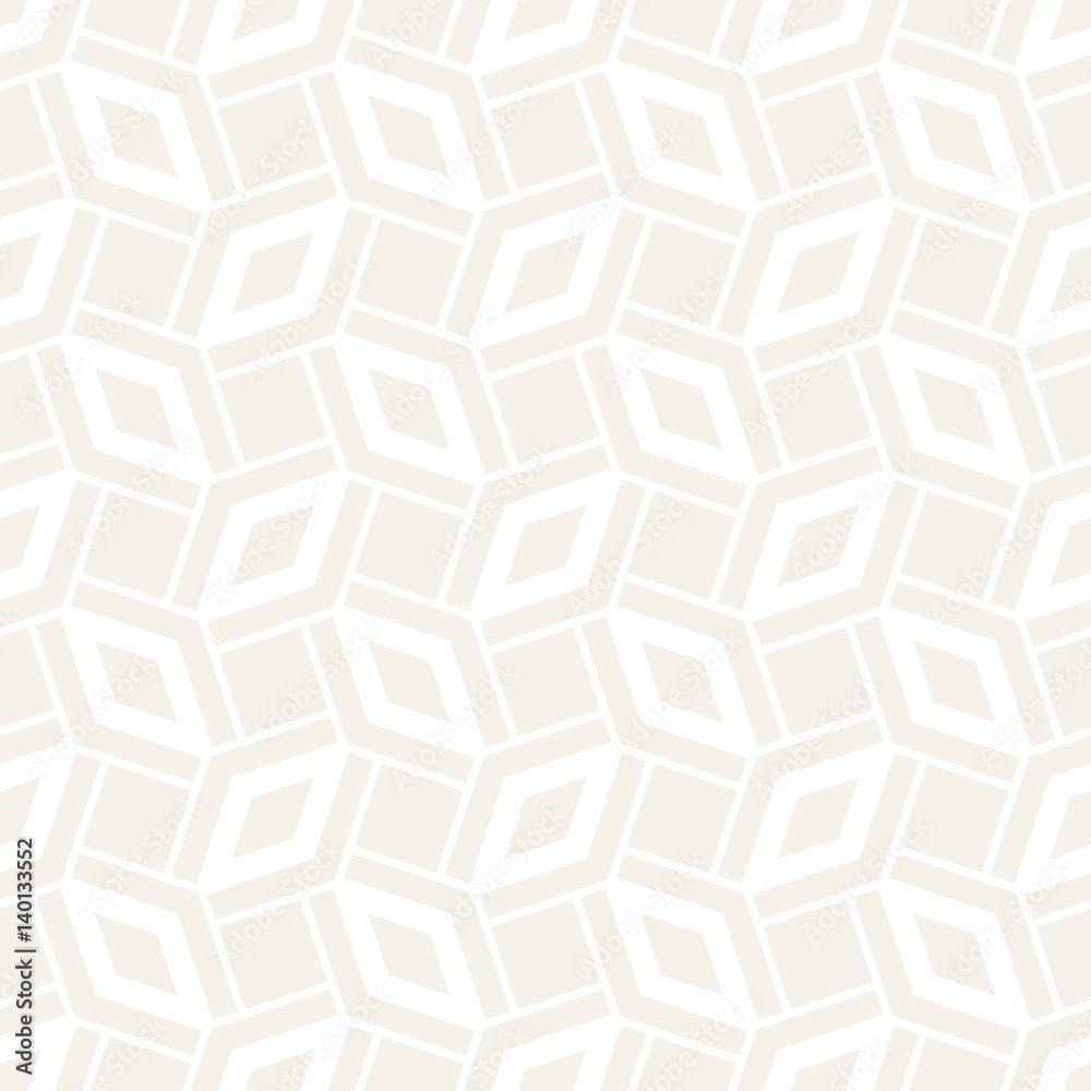 Subtle Ornament With Striped Rhombuses. Vector Seamless Monochrome Pattern Subtle Ornament With Striped Rhombuses. Vector Seamless Monochrome Pattern