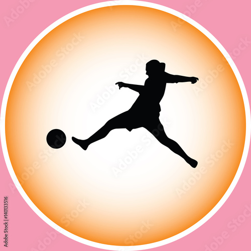 woman play soccer