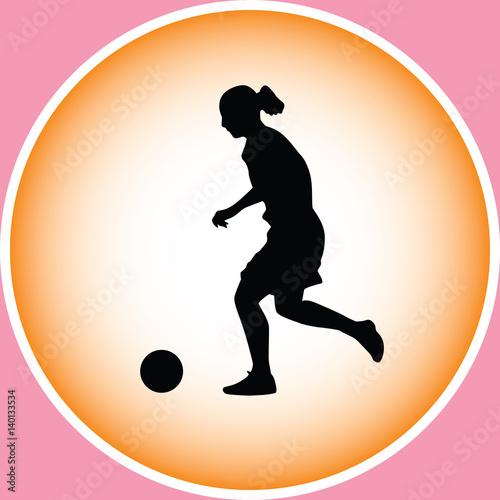 woman play soccer