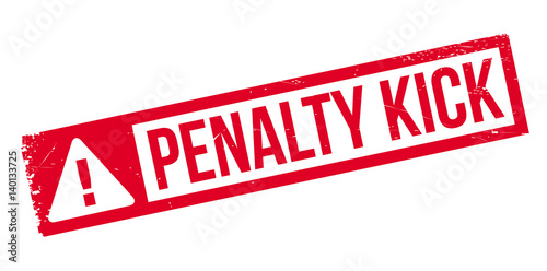 Penalty Kick rubber stamp. Grunge design with dust scratches. Effects can be easily removed for a clean, crisp look. Color is easily changed.