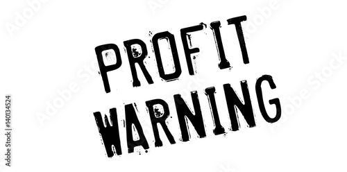 Profit Warning rubber stamp. Grunge design with dust scratches. Effects can be easily removed for a clean, crisp look. Color is easily changed.