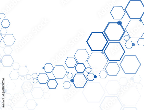 Abstract hexagonal structures