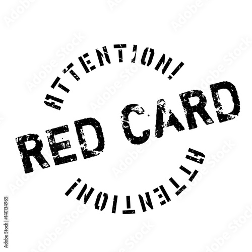 Red Card rubber stamp. Grunge design with dust scratches. Effects can be easily removed for a clean, crisp look. Color is easily changed.