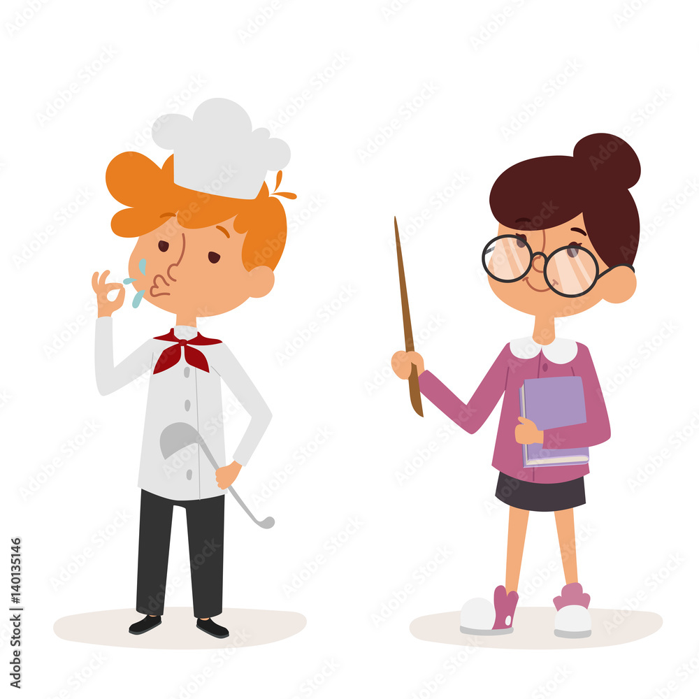 cartoon profession kids children vector set illustration person childhood doctor teacher uniform worker character cartoon profession kids children vector set illustration person childhood doctor teacher uniform worker character
