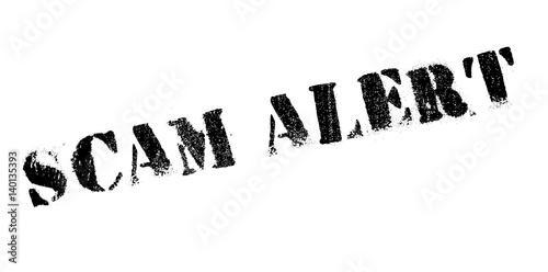 Scam Alert rubber stamp. Grunge design with dust scratches. Effects can be easily removed for a clean, crisp look. Color is easily changed.