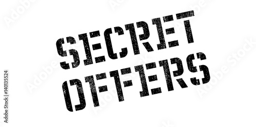 Secret Offers rubber stamp. Grunge design with dust scratches. Effects can be easily removed for a clean, crisp look. Color is easily changed.