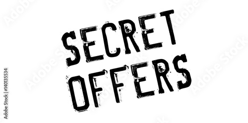 Secret Offers rubber stamp. Grunge design with dust scratches. Effects can be easily removed for a clean, crisp look. Color is easily changed.