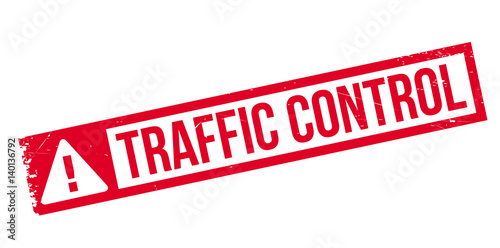 Traffic Control rubber stamp. Grunge design with dust scratches. Effects can be easily removed for a clean, crisp look. Color is easily changed.