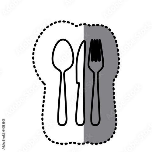 figure cutlery tools icon  vector illustraction design