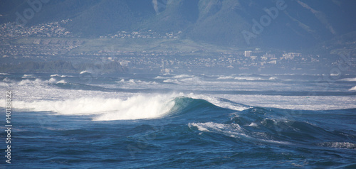 Large waves from winter swells off the coast of Maui  Hawaii