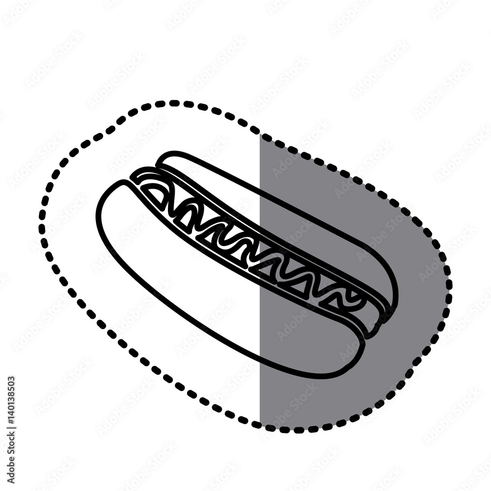 figure hot dog fast food icon, vector illustraction design